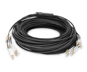 Digitus Câble breakout fibre optique universel préassemblé, multimode OM4, 8 fibres, LC/UPC - LC/UPC