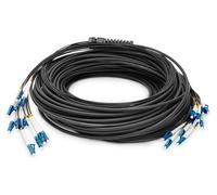 Digitus Câble breakout fibre optique universel préassemblé, multimode OS2, 12 fibres, LC/UPC - LC/UPC