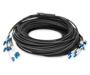 Digitus Câble breakout fibre optique universel préassemblé, multimode OS2, 12 fibres, LC/UPC - LC/UPC