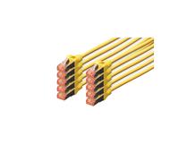 Digitus Câble CAT 6 S/FTP 1m, Jaune, RJ45 Mâle-Mâle, Cuivre, AWG 27/7, LSZH, PoE+, 250 MHz, Sachet de 10, Référence DK-1644-010-Y-10
