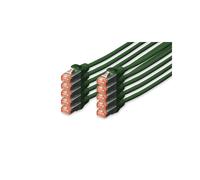 Digitus Câble CAT 6 S/FTP Vert 0.25m, RJ45 Mâle/Mâle, LSZH, Cuivre AWG 27/7, 250 MHz, PoE+, Lot de 10, DK-1644-0025-G-10