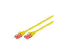 Digitus Câble CAT6 U-UTP LSZH 3m Jaune - Conducteur Cuivre, 250MHz, 10GBase-T, RJ45 Mâle/Mâle, AWG26/7, PoE+, -20°C à 60°C