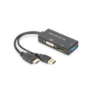 AV Convertisseur AK-330403-002-S [HDMI - DVI, VGA, DisplayPort] 3840 x 2160 Pixel
