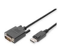 Digitus Câble adaptateur DisplayPort–DVI (24+1) M/M 3,0 m avec verrouillage DP 1.1a bleu