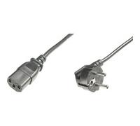 Digitus Câble d'alimentation CEE 7/7 (Type F) coudé 90° - C13 M/F 2,5 m H05VV-F 3G 1,0 qmm noir