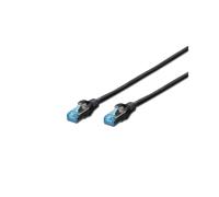 Digitus Câble de Brassage CAT 5e SF/UTP Noir 1m, Connecteur RJ45, Cuivre (Cu), AWG 26/7, PVC, Compatible PoE, Référence DK-1531-010/BL