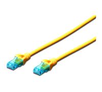 Digitus DK-1512-020/Y RJ45 Câble réseau, câble patch CAT 5e U/UTP 2.00 m jaune torsadé par paire