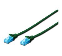 DIGITUS Câble LAN Cat 5e - 2m - CCA Câble Réseau Avec RJ45 - U/UTP Non Blindé - Compatible Cat-6 & Cat-5 - Vert