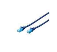 Digitus Câble de Brassage CAT 5e U/UTP, 3m, Bleu, RJ-45 Mâle/Mâle, Cuivre, PVC, 10/100/1000Base-T(X), AWG 26/7, Conforme CAT 5e ISO/IEC 11801