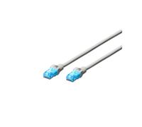 Digitus Câble de Brassage CAT 5e U/UTP Gris 1m RJ-45 Mâle vers RJ-45 Mâle, Conducteur Cuivre AWG 26/7, 100 MHz, Gaine PVC