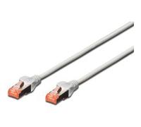 DIGITUS Câble de brassage, Cat. 6, S/FTP, 10,0 m, gris Gris G