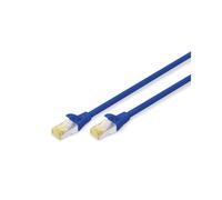 Digitus Câble de Brassage CAT 6A S/FTP 10m Bleu, Connecteurs RJ-45 Mâle, LSZH, AWG 26/7, Blindage S-STP, 500MHz, DK-1644-A-100/B
