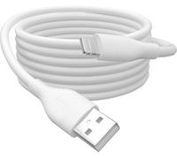 Digitus Câble de charge USB USB 2.0 USB-A mâle, Connecteur Lightning 0.50 m blanc flexible, très flexible, avec USB, silicone, excellente tenue au