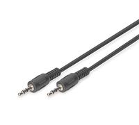 DIGITUS Câble de connexion audio ASSMANN, jack stéréo 3,5 mm, 2,50 m, noir, 1 pièce