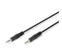 DIGITUS Câble de connexion audio ASSMANN, jack stéréo 3,5 mm, 2,50 m, noir, 1 pièce