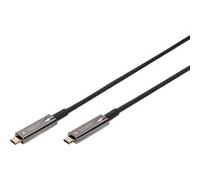 Digitus Câble USB-C AK-330160-100-S Fibre optique 10 m Noir