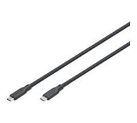 Digitus Câble USB‑C mâle USB4 2 m – 20 Gbit/s, 8K60Hz, gaine silicone noire (mat)