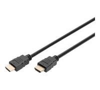 Digitus Câble HDMI Premium High Speed Type A mâle/mâle HDMI 2.0 1,0 m Ethernet 4K/60Hz Noir