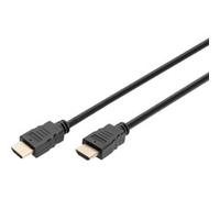 Câble de raccordement Digitus HDMI Fiche mâle HDMI-A, Fiche mâle HDMI-A 2.00 m noir DB-330123-020-S 4K UHD, canal de retour audio