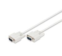 DIGITUS Câble de Connexion série D-Sub 9 à D-Sub 9 - Plug to Plug - 2.0m - RS-232 - RS-485 - Beige