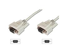 Digitus Câble série D-Sub9 femelle-femelle 2,0 m moulé RS-232/RS-485 beige