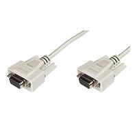 DIGITUS Câble de connexion série - D-Sub 9 à D-Sub 9 - Socket to Socket - 3.0m - RS-232 - RS-485 - Beige