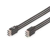 DIGITUS Câble de connexion USB 2.0 - 3 pièces - 1.0 m - USB C (mâle) à USB C (mâle) - 480 Mbit/s - câble de type C - noir