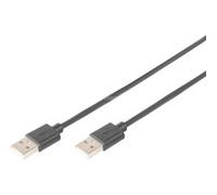 Digitus Câble USB 2.0 A mâle vers A mâle 1,0 m 480 Mbit/s Noir