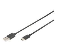 Digitus Câble de connexion USB Type-C vers A M/M 1,0 m 3A 480MB USB 2.0 bl