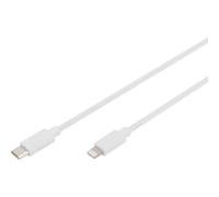 Digitus Câble USB Lightning – USB‑C M/M 1,0 m PVC MFI Blanc
