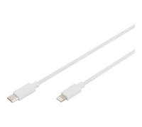 Digitus Câble Type-C vers Lightning MFi C94 2 m gaine PVC Ø 3,5 mm blanc