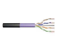 DIGITUS 500 m Cat 6 Outdoor Câble réseau - U-UTP Simplex - BauPVO Eca - LSZH Sans halogène - 250 MHz Cuivre AWG 23/1 - Compatible PoE+ - Câble souterrain Câble LAN Câble de pose - Noir