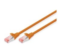 DIGITUS Câble LAN Cat 6-1m - RJ45 Câble réseau - S/FTP blindé - Compatible Cat 6A & Cat 7 - Orange
