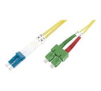 Digitus Câble de raccordement fibre optique, duplex, connecteur LC (APC) > LC (PC), monomode OS2