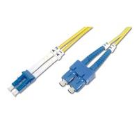 Digitus Câble fibre optique DK-2932-01 LC–SC Duplex OS2 Monomode 1 m Jaune 9/125