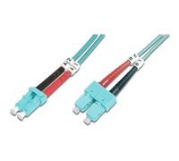 DIGITUS Fiber Optic Patch Cord LC to SC Multimode 50/125m Duplex Length 2m Class OM3