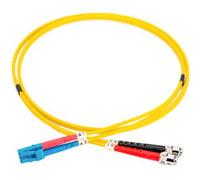 DIGITUS Câble à fibre optique OS2 - 2 m - LC vers ST - Câble à FO duplex | 1/10 Gbit/s - Câble LAN en fibre optique monomode SM - Type de fibre : 9/125 µ - Jaune (Yellow)
