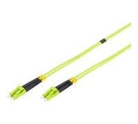 Digitus Câble fibre optique DK-2533-10-5 – OM5 50/125 LC‑LC Duplex 10 m – Vert citron