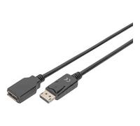 Digitus Câble d'extension DisplayPort AK-340200-020-S DP 1.2 4K/60Hz 2,0 m mâle/femelle Noir