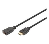 Digitus Câble d'extension HDMI Haute Vitesse Type A St/Bu 2,0 m m/Ethernet UHD@30Hz gold bl