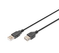 Digitus Câble d'extension USB AK-300200-030-S USB-A mâle / USB-A femelle 3 m USB 2.0 480 Mbps Noir