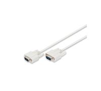 Digitus Câble de transfert de données série D-Sub9/M - D-Sub9/M 2.0m Beige AWG28, connecteurs nickelés, réf: AK-610107-020-E