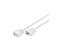 Digitus Câble de Transfert de Données Série DB9 Femelle/Femelle 2m Beige, Blindé, AWG28, Contacts Nickelés - AK-610106-020-E