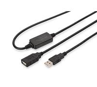 USB Rallonge [1X fiche mâle A USB 2.0 - 1x fiche femelle A USB 2.0] 10 m noir Digitus