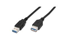 ASSMANN Electronic AK-300203-018-S câble USB 1,8 m USB A Noir - Câbles USB (1,8 m, USB A, USB A, 3.0 (3.1 Gen 1), Male connector / Female connector, Noir)