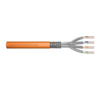 DIGITUS 1000 m Cat 7 Câble réseau - S-FTP (PiMF) Simplex - BauPVO Cca - LSZH Sans halogène - 1200 MHz Cuivre AWG 23/1 - Compatible PoE+ - Câble LAN Câble de pose Câble Ethernet - Orange
