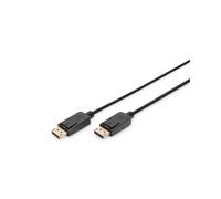 Digitus Câble DisplayPort 1.2, 2m, 4K/60Hz, M/M, Noir - AK-340100-020-S - Cuivre AWG28, Triple Blindage, Résolution 4096x2160