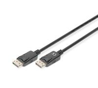 Câble de raccordement Digitus DisplayPort Fiche mâle DisplayPort, Fiche mâle DisplayPort 2.00 m noir DB-340100-020-S rond