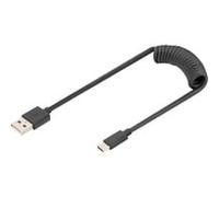 Digitus Câble USB Type A vers USB Type C Spring TPE USB 2.0 PD 60W max. 1 m