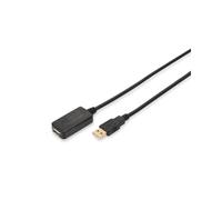 Digitus Câble Extension Actif USB 2.0 DA-70130-4, 5m, USB-A Mâle/Femelle, 480 Mbit/s (0.48 Gbit/s), Noir, Raccordement PC